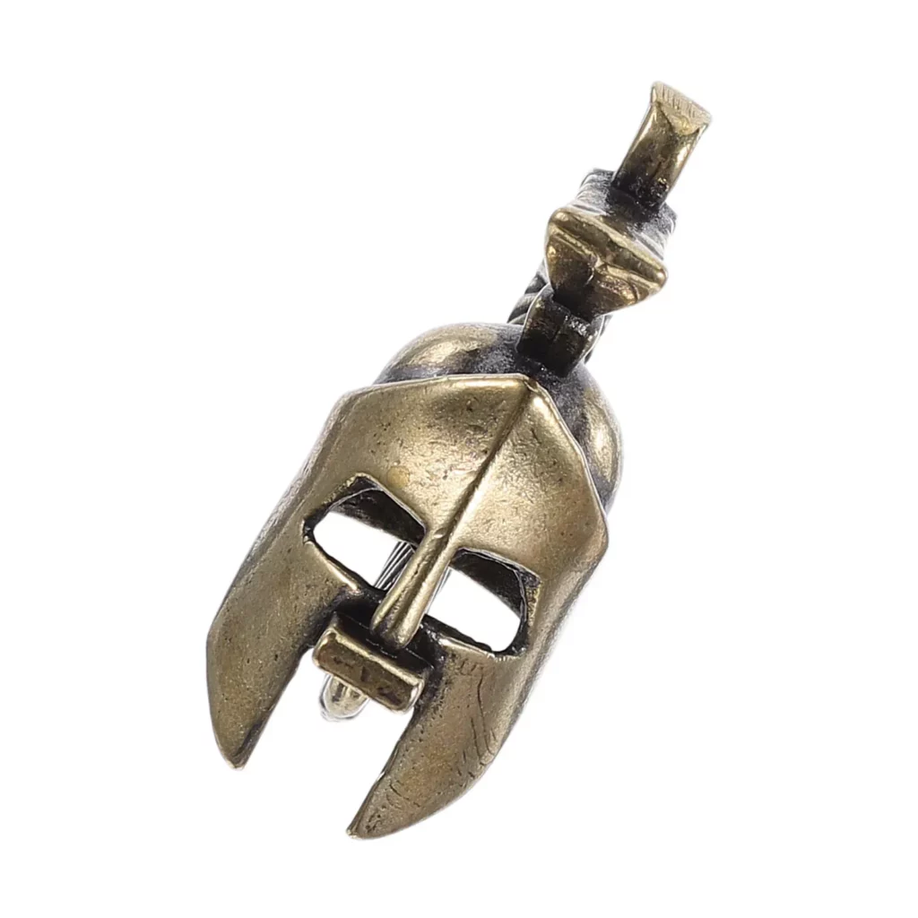 Porte-clés casque de guerrier grec – finition bronze