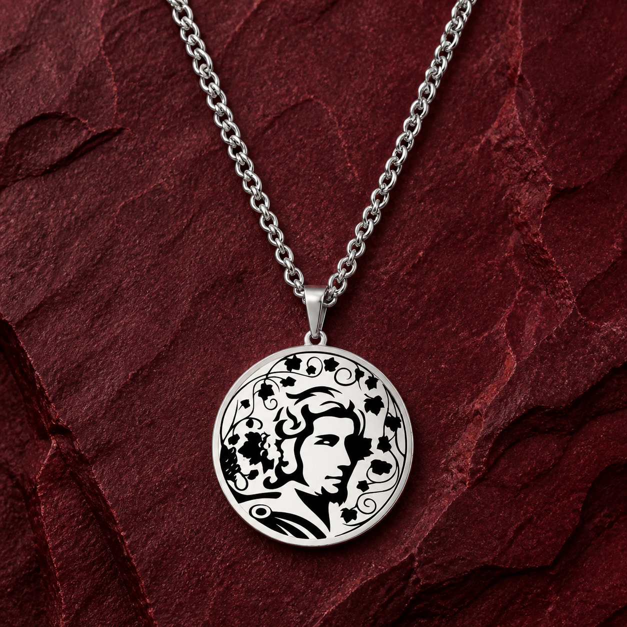 Dimensions du collier Dionysos avec chaîne de 60 cm