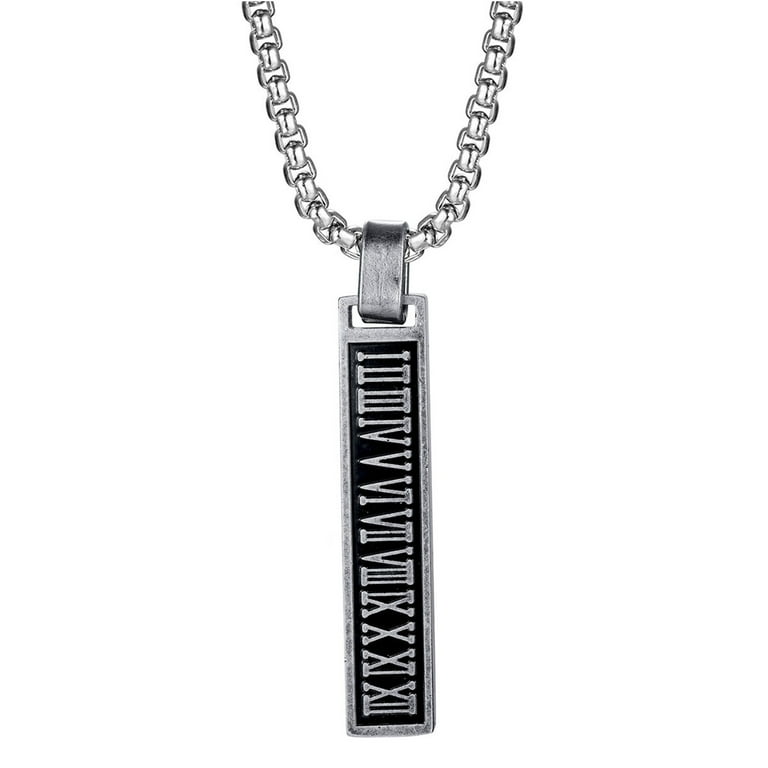 Collier long pendentif chiffres romains – Image 3
