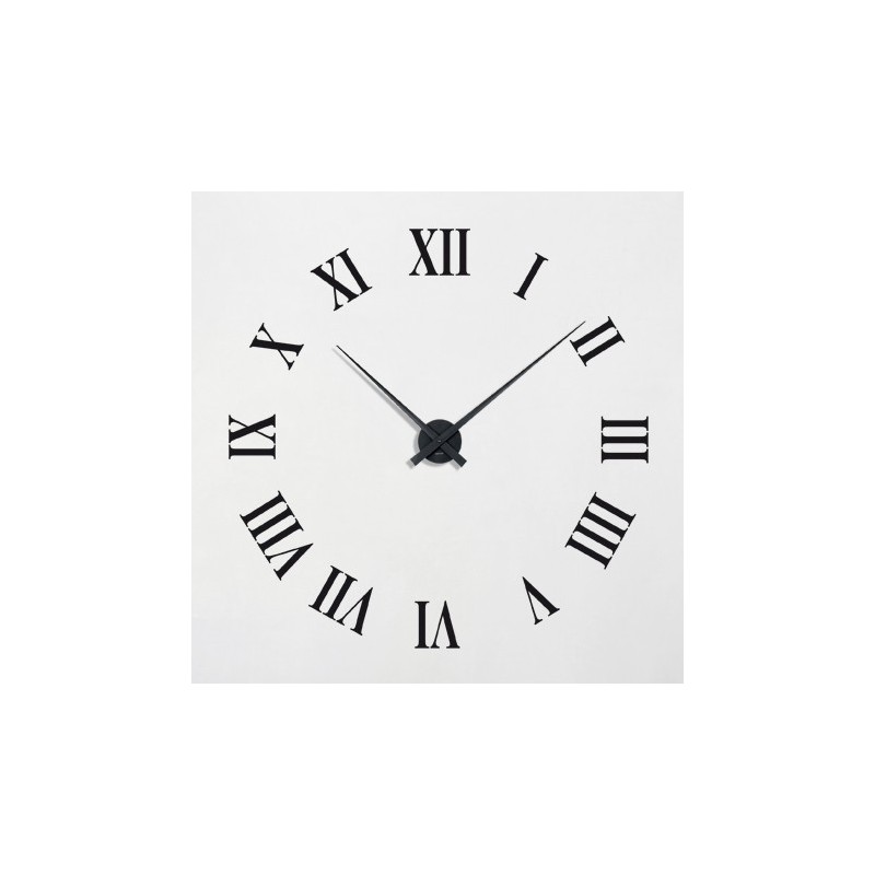 Horloge murale chiffres romains effet miroir