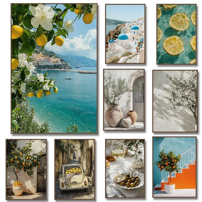 Galerie méditerranéenne – citrons, oliviers et villages grecs