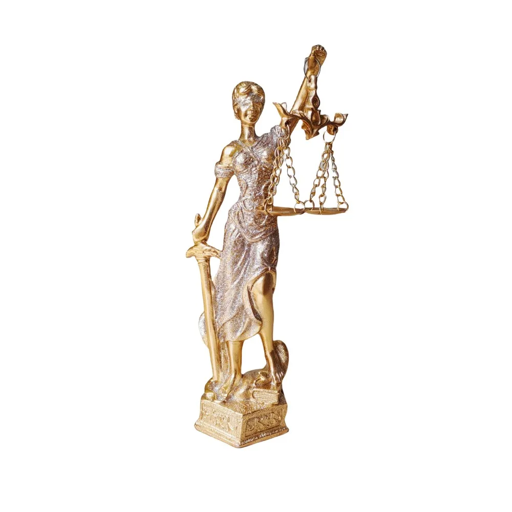Déesse grecque de la justice dorée et argentée – Statue 18,5 cm