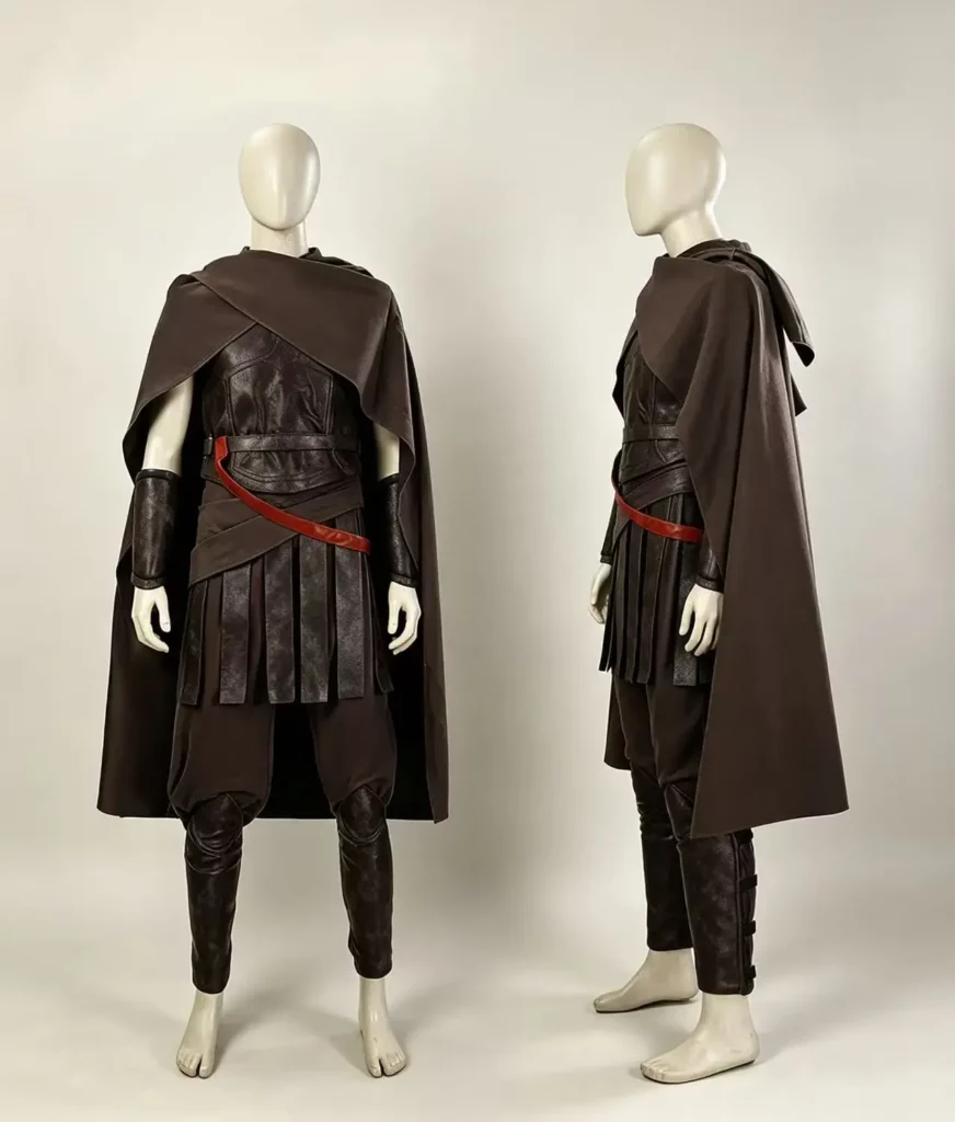 Costume de guerrier grec brun – tunique, armure et cape pour reconstitution