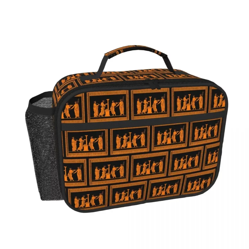 Sac isotherme grec – scène de vase rouge et noir