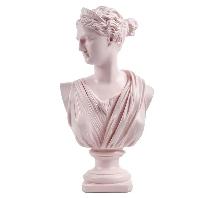 Buste grec blanc – sculpture classique inspirée d’Athéna 31 cm