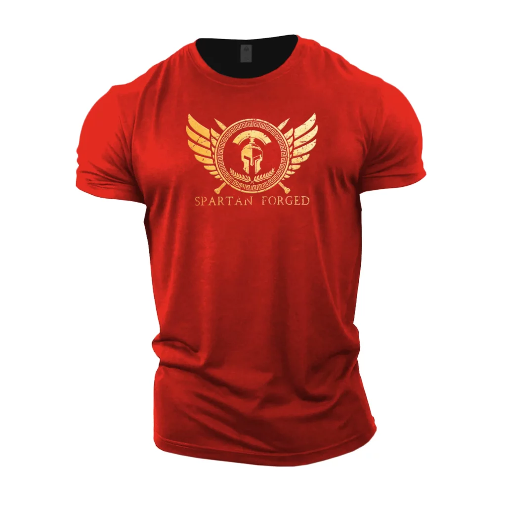 T-shirt spartiate Spartan Forged – casque ailé et glaive