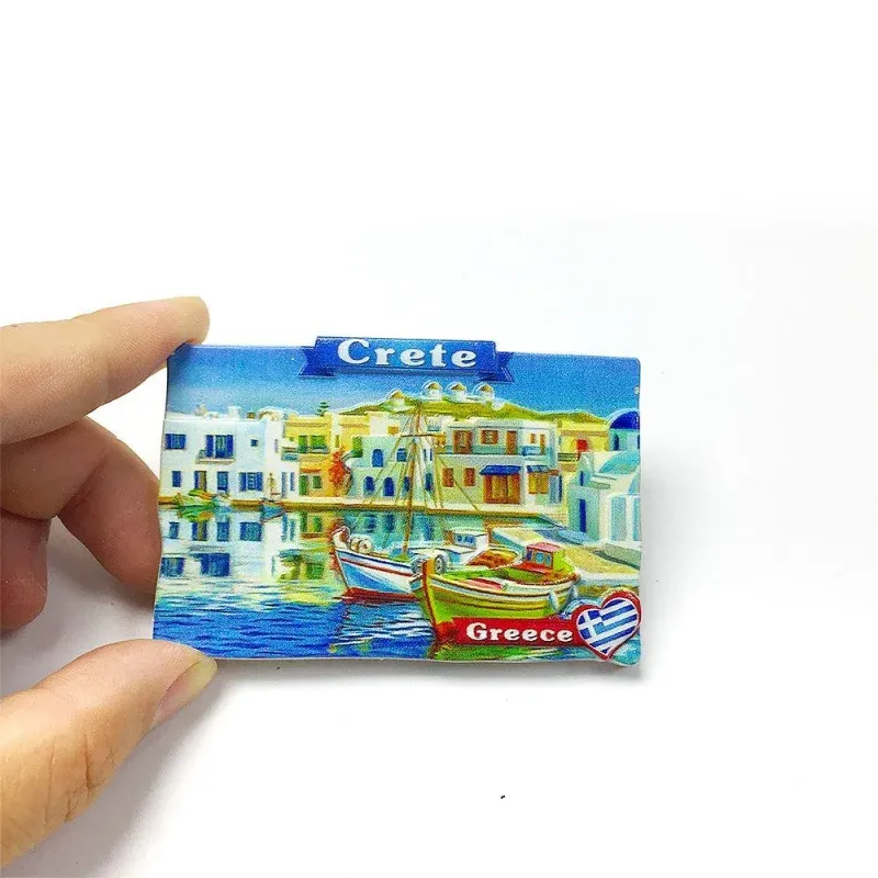 Aimant Crète Chania – port coloré et souvenir de la mer Égée