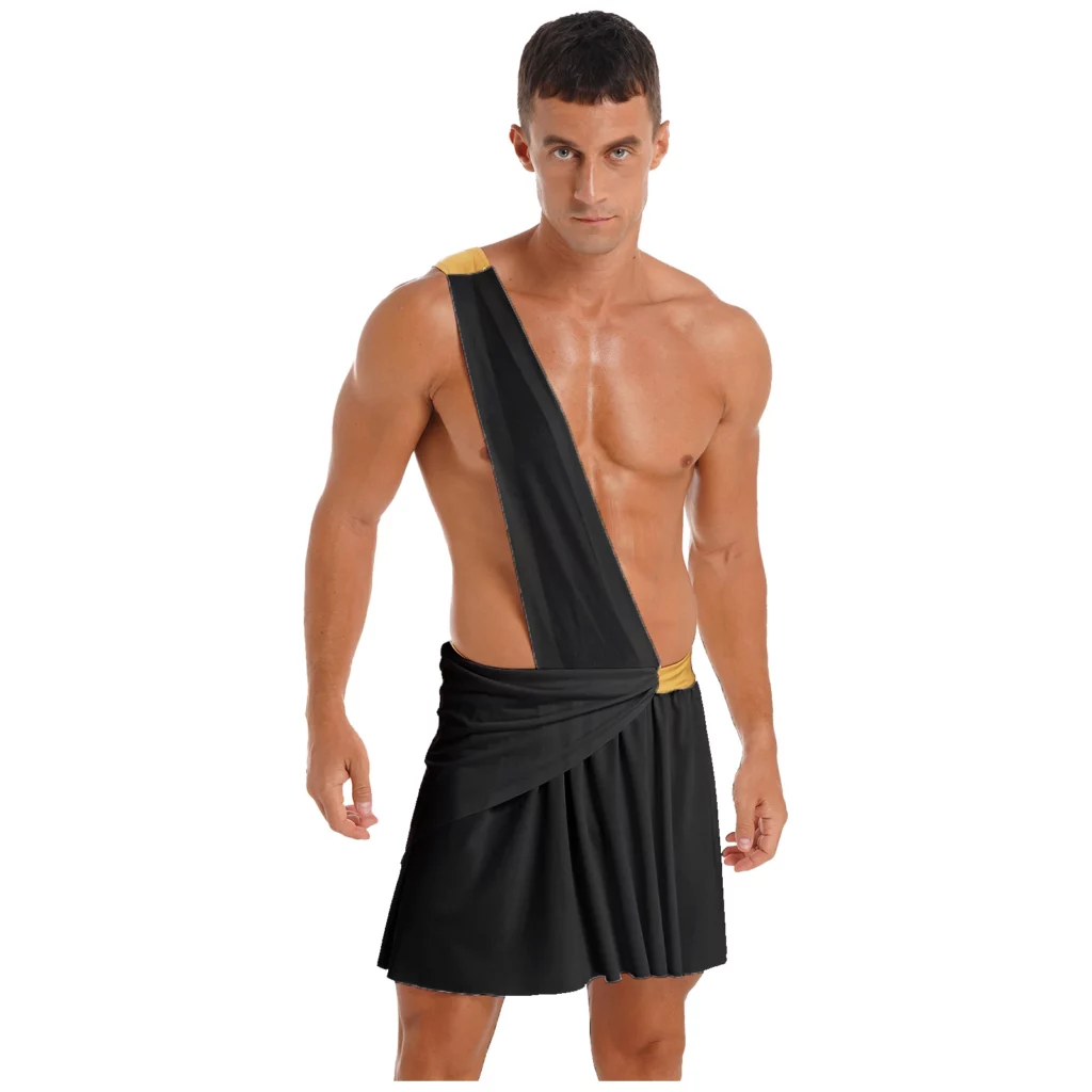 Toge grecque masculine noire et dorée