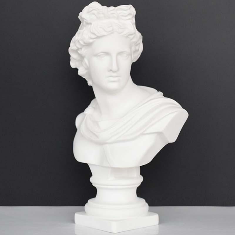 Buste d’Apollo en résine – Statue décorative grecque