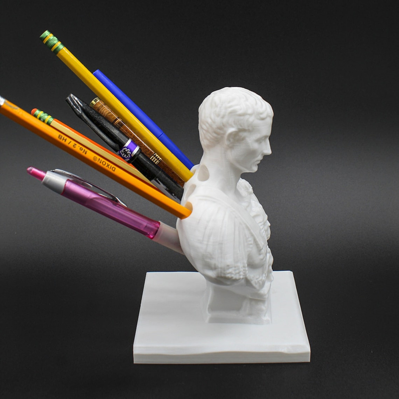 Porte-stylo César – Statue décorative pour bureau