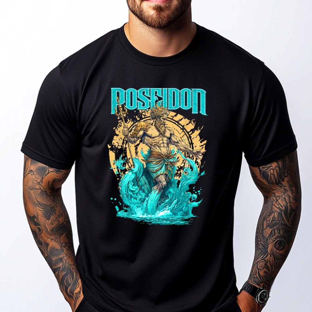 T-shirt Poseidon – Graphisme grec et ambiance marine