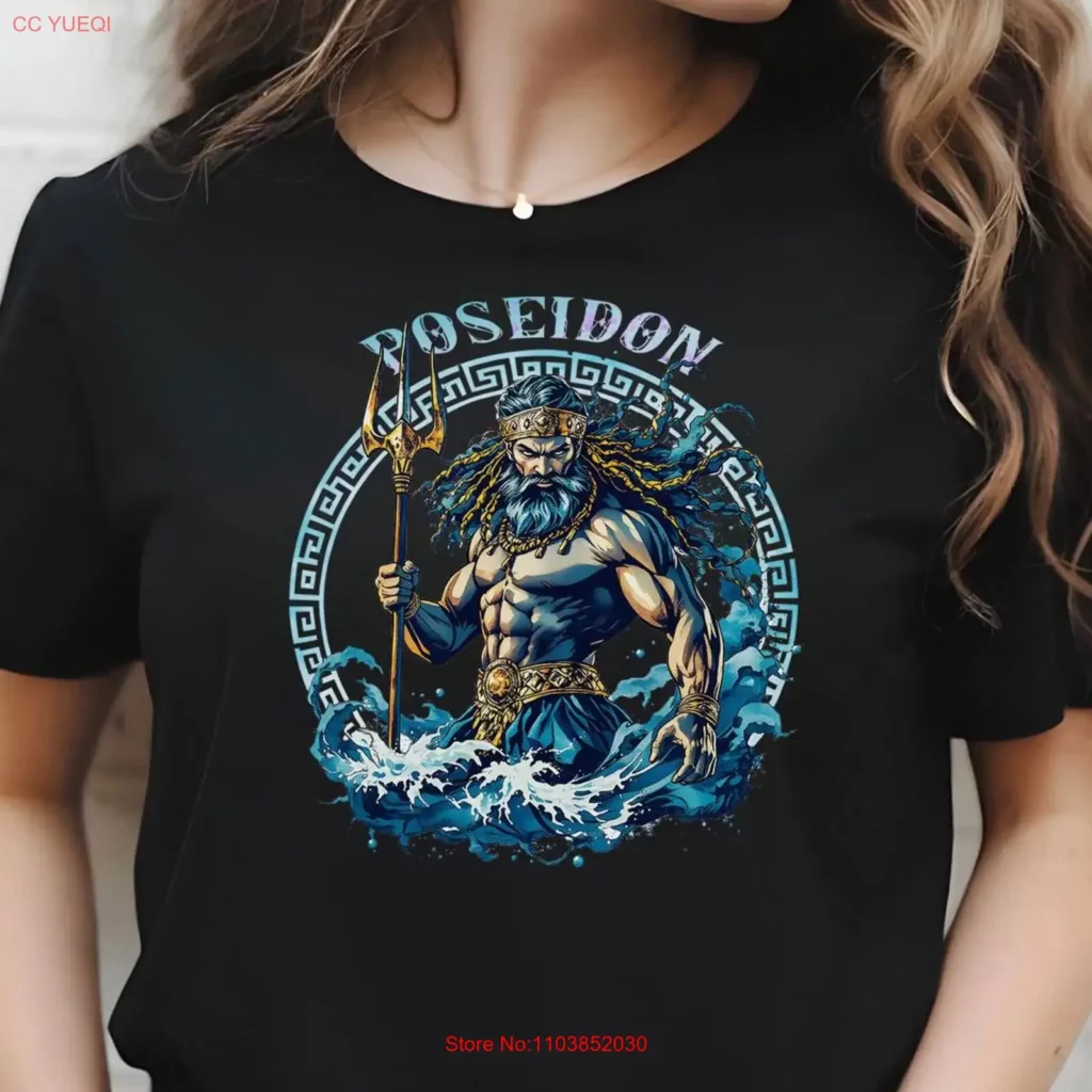 T-shirt Poseidon effet vintage – Inspiration antique