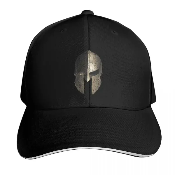 Casquette spartiate noire – casque guerrier à effet patiné