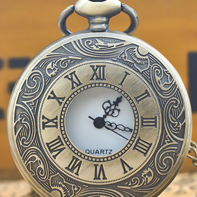 Montre gousset bronze à chiffres romains