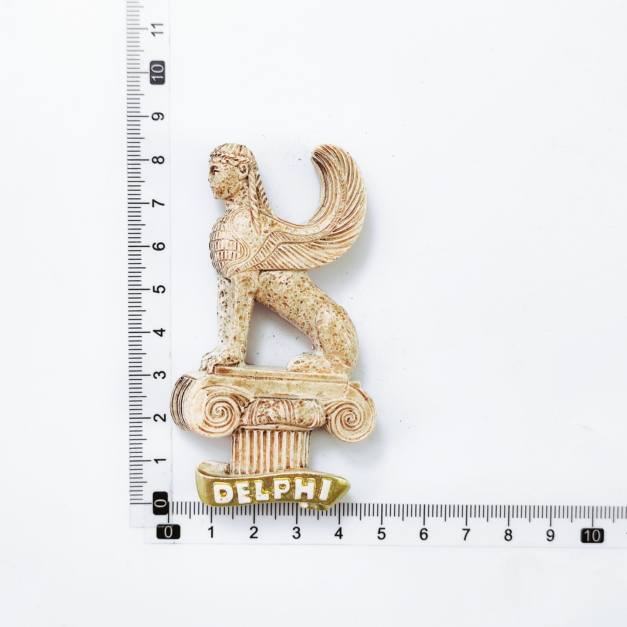 Magnet décoratif de Delphes – sphinx ailé sur colonne grecque – Image 2