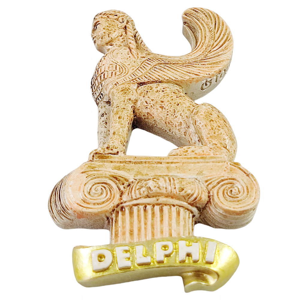 Magnet décoratif de Delphes – sphinx ailé sur colonne grecque – Image 5