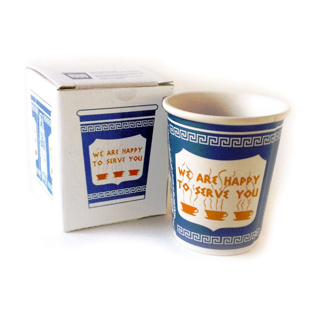 Mug grec vintage bleu – tasse en céramique 240 ml