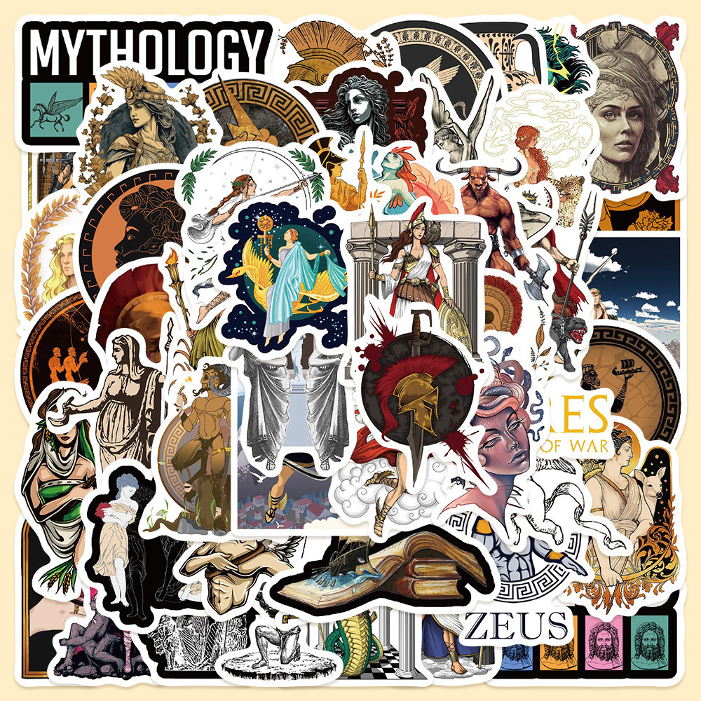 Autocollants mythologiques grecs – lot de 50 stickers
