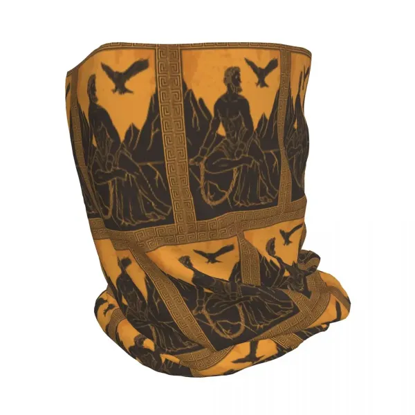 Tour de cou Prométhée – foulard multifonction aux motifs grecs – Image 3