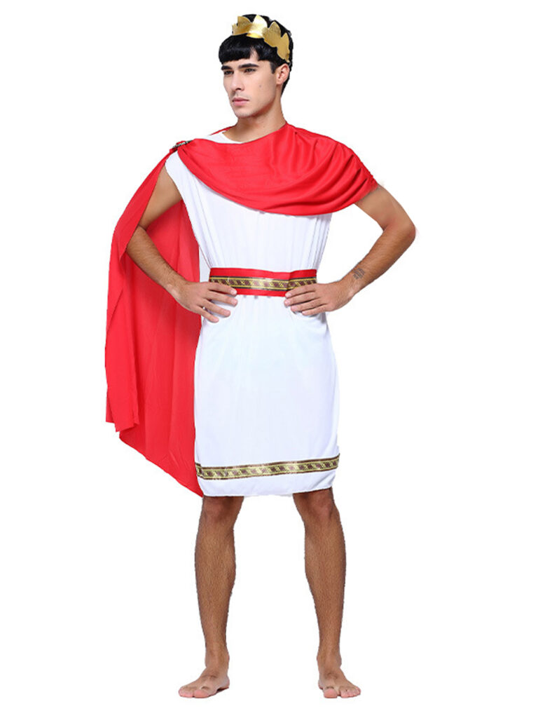 Costume grec et romain pour homme – tunique cape et couvre-chef