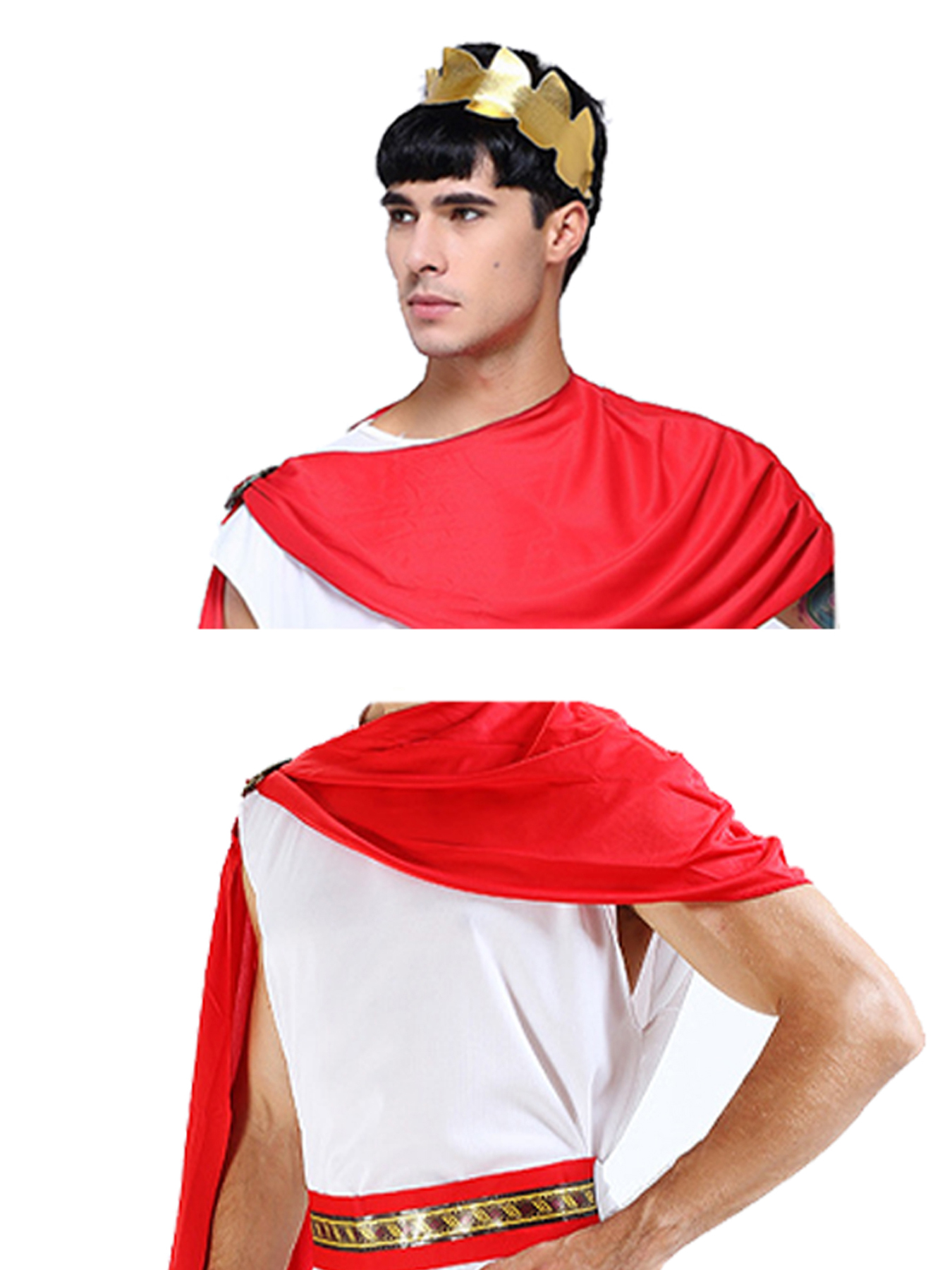 Costume grec et romain pour homme – tunique cape et couvre-chef – Image 3