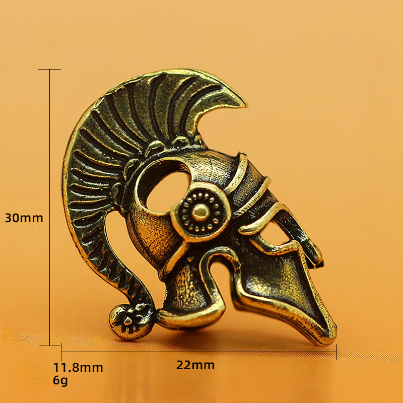 Mini-casque spartiate en métal – Figurine grecque 3 cm – Image 2