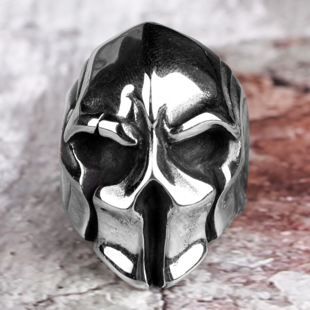 Bague spartiate – casque grec en acier inoxydable